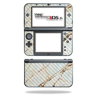MightySkins Carbon Fiber Skin for Nintendo New 3DS XL (2015) - Antique Marble | Protective, Durable Textured Carbon Fiber Finish | Easy to Apply, Remove, and Change Styles | Made in The USA - color: Antique Marble