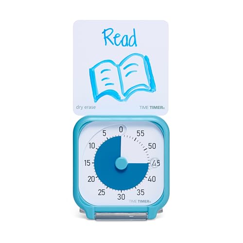 Time Timer 3 Inch Visual Timer – 60-Minute Quiet Portable Countdown Timer for Kids, Teachers, Students & Adults – Helps with Focus, Transitions, ADHD, Autism & Time Blindness – (Blue & White) - color: White & Blue