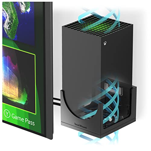TotalMount for Xbox Series X – Pro Quality, Cooling, Level, Stops Vibration | Designed in USA – Wall Mount Secures Each Side to Prevent Falls – Damper Minimizes Fan Rattling During Gaming - size: Standard Bundle: Wall Mount