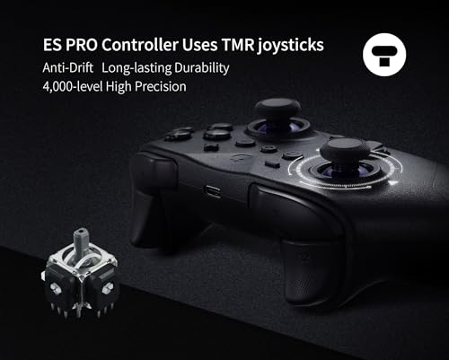 GuliKit ES PRO Wireless PC Controller –3.25ms Low Latency, TMR Joysticks | For PC/Steam/Switch/Android/iOS, Anti-Drift/Anti-Snapback,Switch 2 Wakeup,Gyro Motion Aim,30H Battery, Hall Trigger - color: ES PRO-TMR Joysticks-White