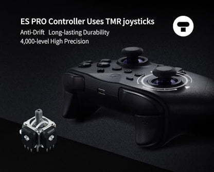 GuliKit ES PRO Wireless PC Controller –3.25ms Low Latency, TMR Joysticks | For PC/Steam/Switch/Android/iOS, Anti-Drift/Anti-Snapback,Switch 2 Wakeup,Gyro Motion Aim,30H Battery, Hall Trigger - color: ES PRO-TMR Joysticks-White