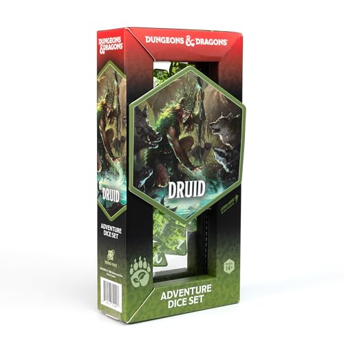 D&D Adventure Dice (Druid Class: Green) - style: Druid Class: Green