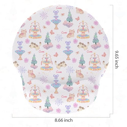 Ergonomic Mouse Pad with Wrist Support,Non-Slip Rubber Base for Computer Laptop & Mac,Lightweight Rest for Home,Office & Travel (Cute Kitten) - color: Cute Kitten