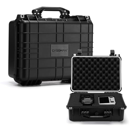 CASOMAN Water-proof Box, with Cush- Proof Sponge, IP67 Water Proof Grade, Large Waterproof Hard Case with Customizable Foam, Perfectly Protection of Camera, Drones, Lens,Equipments, 16"x13.2"x7" - size: 16" X 13.2" X 7"