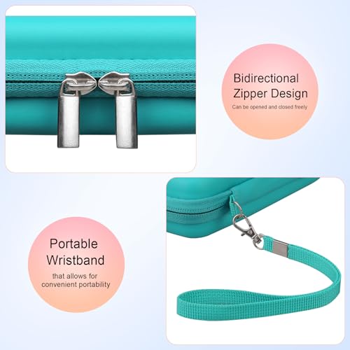 Elonbo Carrying Case for TEBIYOU/ WELLST·G/ TaddToy/ Beijue/ FAMILY POCKET/ CCTU/ X-JOYKIDS/ GREENCREEK/ Beico/ KAVOYI/ GuaiyeyeAP Handheld Game Console, Portable Electronic Gaming Player Bag, Green+ - color: Green+ Inside Green