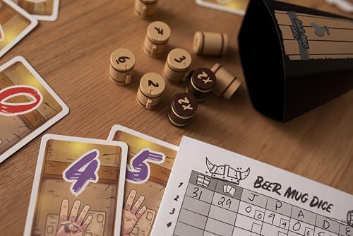 25th Century Games Beer Mug Dice Fun Dice Rolling Game for Families & Friends | Ages 8+ | 3-6 Players | Pub-Themed Strategy & Luck Card Game