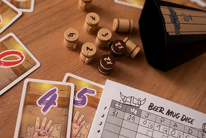 25th Century Games Beer Mug Dice Fun Dice Rolling Game for Families & Friends | Ages 8+ | 3-6 Players | Pub-Themed Strategy & Luck Card Game