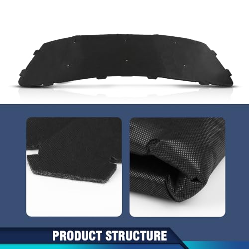 PIT66 Hood Insulation Pad 1/2" W/ Clips Compatible with Land Rover Range Rover 2002-2012 - style: 2002-2012 Range Rover