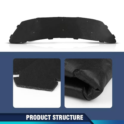 PIT66 Hood Insulation Pad 1/2" W/ Clips Compatible with Land Rover Range Rover 2002-2012 - style: 2002-2012 Range Rover