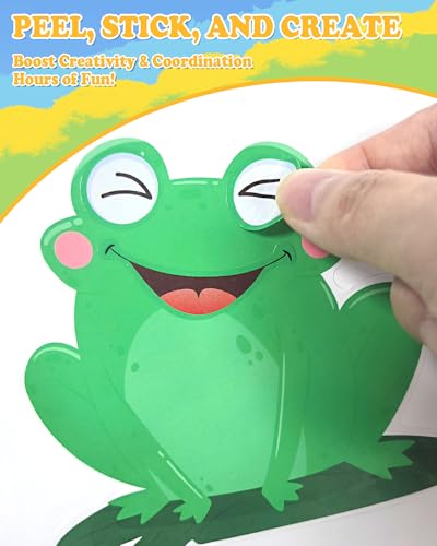 Aowplc Spring Make-a-Face Stickers for Kids 48 Sheets Mix 'n Match Cute Spring Crafts & Party Favors - style: Spring Garden