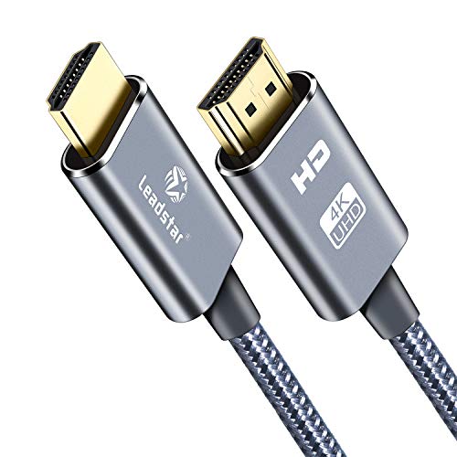 LEADSTAR HDMI Cable 4K 10 ft / 3m, High Speed HDMI 2.0 Cord Braided | 4K@60Hz, Ultra HD, 2160p, ARC, HDR, 3D, HDCP 2.2 | for Xbox, PS5, TV, Laptop, Monitor - size: 10 ft