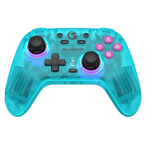 GameSir Nova Wireless Controller, Hall Effect Sticks, Dual RGB Circles, 1200mAh Battery, for Switch, PC, iOS, Android (Neon Teal) - color: Neon Teal