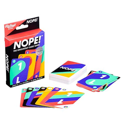 Ridley’s Nope! Fun Card Game for Families, Action-Packed, Fast-Paced Game for 2+ Players, Includes 104 Game Cards and Instructions, Simple Card Game for Kids Ages 6+