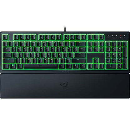 Razer Ornata V3 X Gaming Keyboard: Low-Profile Keys - Silent Membrane Switches - Spill Resistant - Chroma RGB Lighting - Ergonomic Wrist Rest - Classic Black (Renewed)