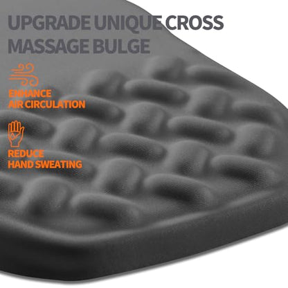 Ergonomic Slope Mouse Pad Wrist Support, Wrist Rest Mousepad for Carpal Tunnel Pain Relief with Massage Bulge and Slow Rebound Memory Foam (12x8 inch, Dark Gray) - color: Am003-dark Gray