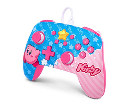 PowerA Enhanced Wired Controller for Nintendo Switch - Kirby, Gamepad, game controller, wired controller, officially licensed - color: Kirby