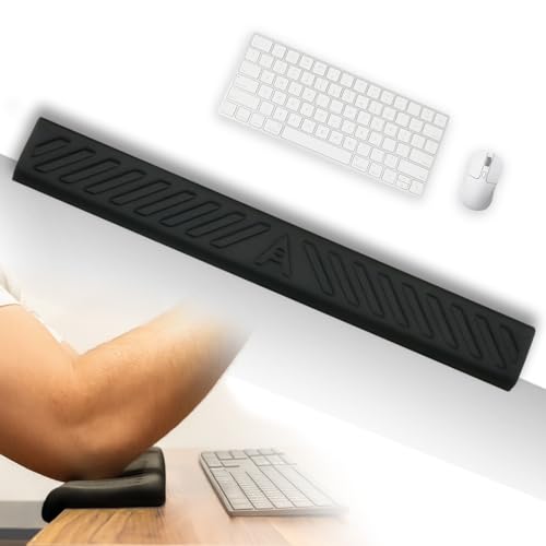 Extra Long Desk Arm Rest 28 Inch | Full Arm Memory Foam Support for Wrist Elbow & Forearm | No Slip Desk Edge Pad for Typing Work & Gaming | ArmCloud