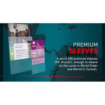 World Order: 500 Premium Sleeves - Clear Card Protectors, 90 Micron Thickness, Cover Base Board Game & Expansion Cards, Tabletop Add-On Accessory - style: 500 Premium Sleeves