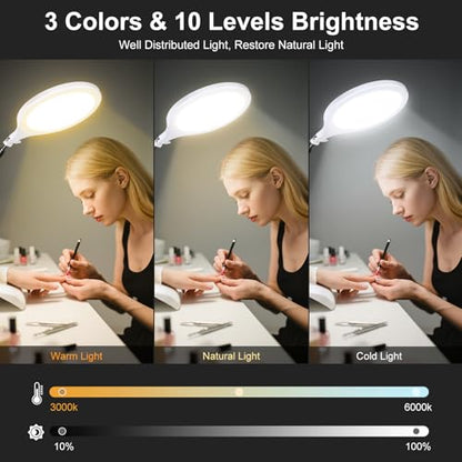 Ring Light for Streaming, 10'' Full Screen LED Ring Light for Desk with 360° Adjustable Arm, Video Conference Lighting for Zoom Meetings, Live Streaming, Podcast, Content Creator, TikTok, YouTube