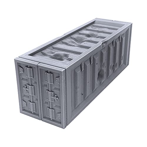 EnderToys Cargo Containers, 3D Printed Tabletop RPG Scenery and Wargame Terrain for 28mm Miniatures