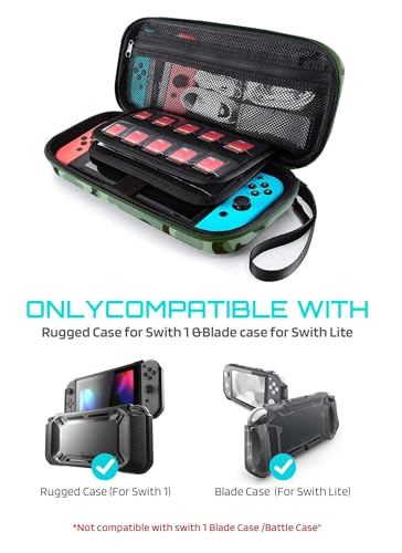 Mumba Carrying Case for Nintendo Switch OLED/Switch 1/Switch Lite, [Standard Version] Protective Travel Carry Case Pouch for Nintendo Switch Console & Accessories - color: Camouflage
