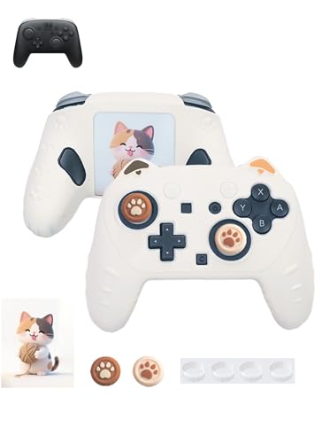 Case for Nintendo Switch 2 Pro Controller,UYRUREL Premium Sillence Material,Shock-Absorbing and Anti Drop Protection Soft Shell,with Stickers and Thumb Grips,Brown. - color: Brown