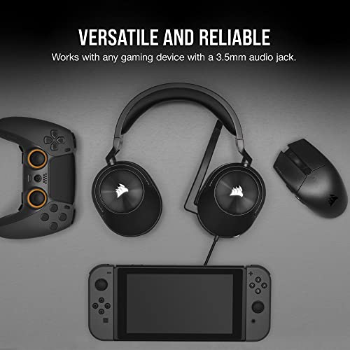 Corsair HS55 Stereo Wired Gaming Headset — Carbon (Renewed)