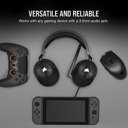 Corsair HS55 Stereo Wired Gaming Headset — Carbon (Renewed)