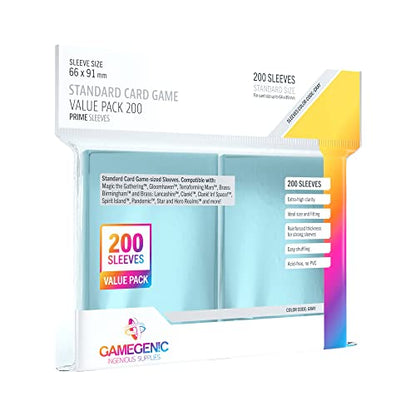 Gamegenic Card Sleeves – Clear 200 CT – MGT Card Sleeves are Smooth & Tough – Compatible with Pokemon, Yugioh, & MTG Magic The Gathering Card Sleeves