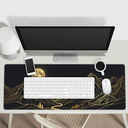 Extended Gaming Mouse Pad, Large Mouse Mat, XL Desk Pad for Keyboard and Mouse, Non-Slip Rubber Base & Stitched Edges for Gamer Office 31.5x11.8 in - color: 1