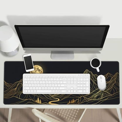 Extended Gaming Mouse Pad, Large Mouse Mat, XL Desk Pad for Keyboard and Mouse, Non-Slip Rubber Base & Stitched Edges for Gamer Office 31.5x11.8 in - color: 1