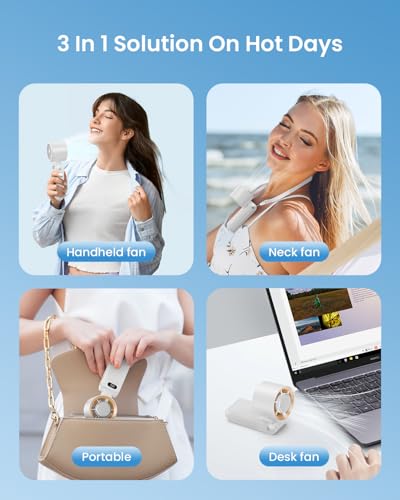 Handheld Portable Turbo Fan with Ice Cooler, Speed (1-199) 5500mAh Rechargeable Personal Fan,[20H Cooling Time] Mini Yet Powerful [20000 RPM] Small Pocket Fans for Travel/Outdoor/Home/Office, White - color: White