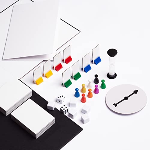 Deluxe Create Your Own Board Game Kit with Blank Board & Game Pieces | Bring your game ideas to life with everything needed to create a custom board game from scratch - style: Blank Board Game Kit - Deluxe Edition
