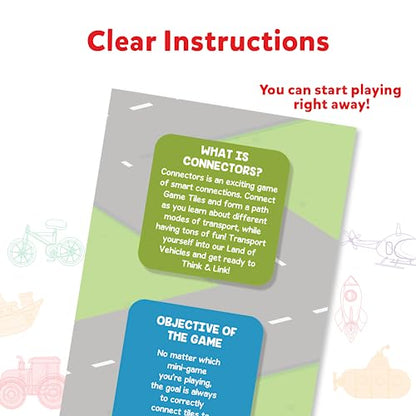 Skillmatics Educational Game – Connectors Cars, Boats, Planes & More | Fun Learning Game of Connections, Strategy & Matching, Ages 3 to 6 - style: Cars, Boats, Planes & More