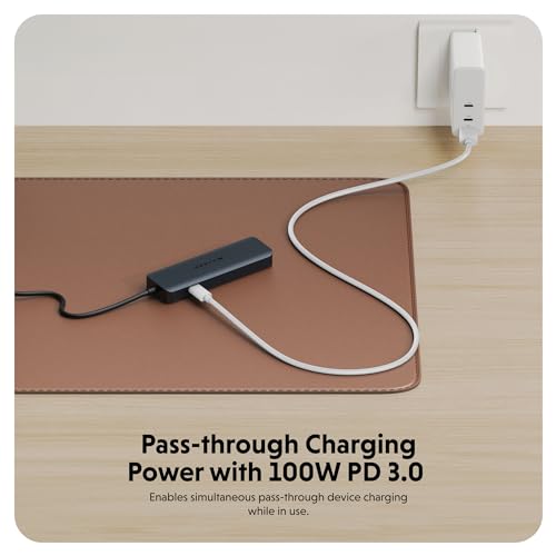 HyperDrive Next 6 Port USB C Hub for Mac, PC, Chromebook with 4K60Hz HDMI, 2 USB-A, USB-C 10Gbps 100W Power Delivery, 312 MB/s SD Card Reader Ports - size: 6 Port USB-C Hub with 2x USB-A