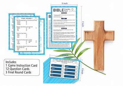 UHADRE Bible Feud Game, Bible Family Feud Cards, Christian Party Game, Christian Family Activity Games, Bible Themed Trivia Quiz, Christian Party Supplies -BFF01