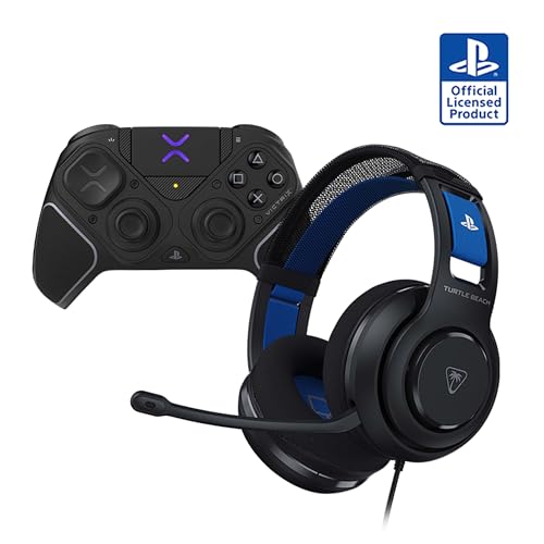 Bundle of Turtle Beach Atlas 200 Wired Gaming Headset Officially Licensed for PS5 & PS4 - Black + Victrix Pro BFG Reloaded Wireless Gaming Controller Officially Licensed for PS5, PS4, PC - color: Black Bundle