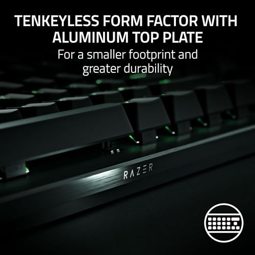 Razer Huntsman V3 Pro TKL Esports Gaming Keyboard: Analog Optical Switches - Razer Snap Tap - Rapid Trigger - Adjustable Actuation - Media Keys & Dial - Doubleshot PBT Keycaps - Wrist Rest - Black - color: Black, size: TKL, style: 1000 Hz Polling