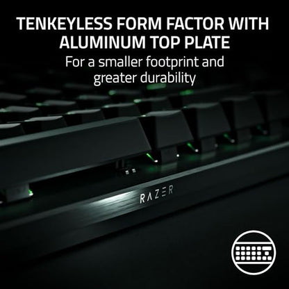 Razer Huntsman V3 Pro TKL Esports Gaming Keyboard, Black | Analog Optical Switches, Snap Tap, Rapid Trigger, Adjustable Actuation, Media Keys & Dial, Doubleshot PBT Keycaps, Wrist Rest - color: Black, size: TKL, style: 1000 Hz Polling