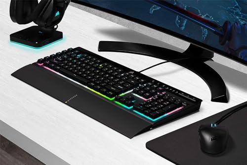 Corsair K55 RGB PRO XT - Dynamic Per-Key RGB Backlighting - QWERTY US Layout, Six Macro Keys with Elgato Stream Deck Software Integration - IP42 Dust and Spill-Resistant - Black - style: K55 RGB PRO XT