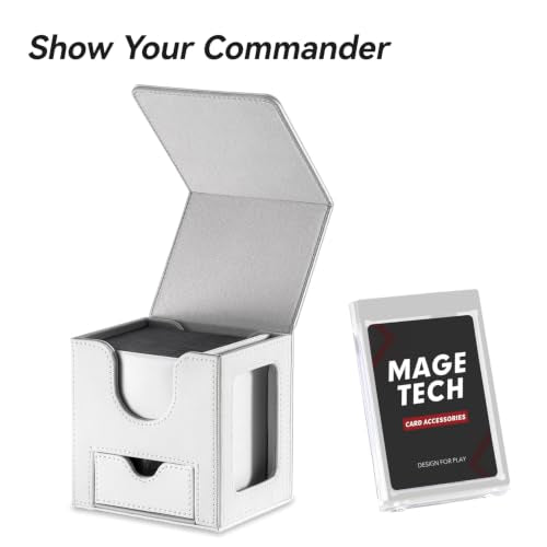 Mage Tech Card Deck Box for MTG Commander - Patented Design, Commander Display, As Deck Holder, Fits 100 Double-Sleeved Cards, Include 35pt Card Brick & Dice Tray (5. Eternal) - color: 5. Eternal