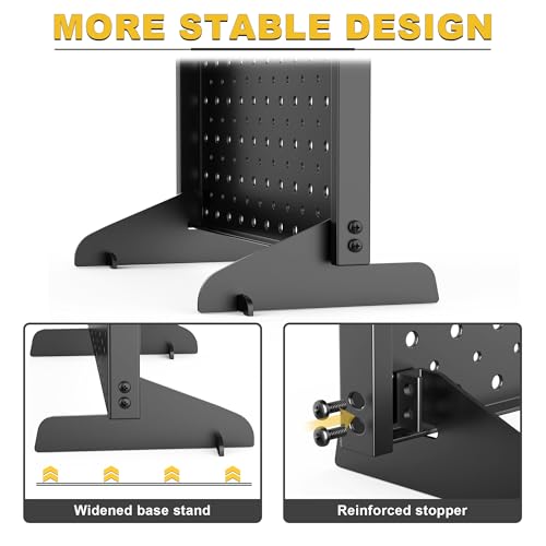 Pegboard Display Stand, Metal Tabletop Pegboard Display, Accessories Rack Organizer for Jewelry, Retail Stores, Craft Shows, 12"X16", 4pcs Black - size: 4Pack 12"X16"