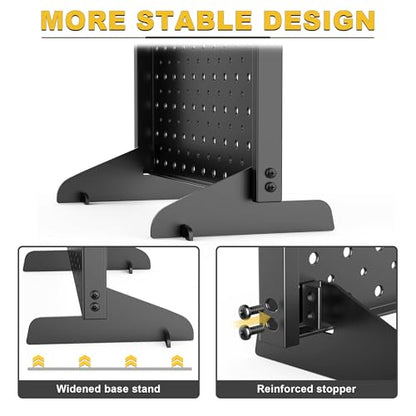 Pegboard Display Stand, Metal Tabletop Pegboard Display, Accessories Rack Organizer for Jewelry, Retail Stores, Craft Shows, 12"X16", 4pcs Black - size: 4Pack 12"X16"