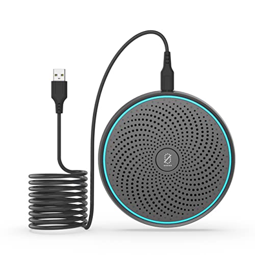ANSTEN Conference USB Microphone, Omnidirectional Condenser PC Mic | Pick Up Voice 10ft for Video Conferencing Recording, Skype, Online Class, Court Report, Compatible with Mac OS X Windows - color: Black