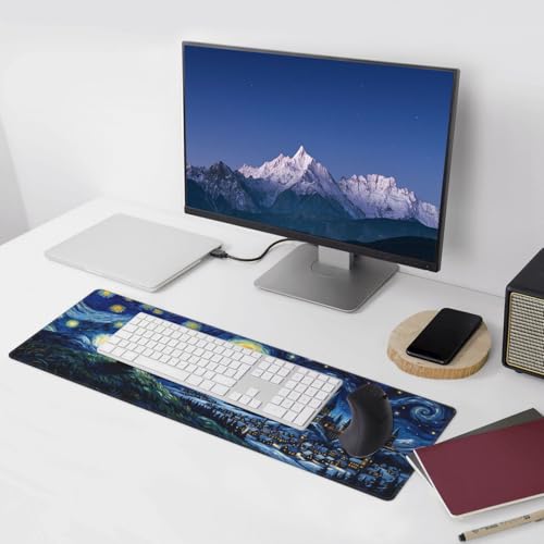 Extended Gaming Mouse Pad, Large Mouse Mat, XL Desk Pad for Keyboard and Mouse, Non-Slip Rubber Base & Stitched Edges for Gamer Office 31.5x11.8 in - color: 16