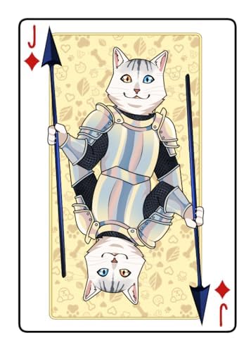 Cat Playing Cards Themed Deck for Adults - Collectible Card Games for Teens, Women and Men - Card Games For Adults on Family Game Night - 54 Cards for Solitaire or Poker - Fun Gifts for Cat Lovers