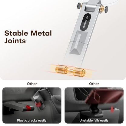 OMOTON 360°Rotating Adjustable Aluminum for MagSafe Tripod Mount, Silver | Magnetic Phone Tripod for iPhone 17/16/15 Pro Max Air, Foldable Cell Phone Stand Fits Vlog, Gym Travel Essentials Accessories - color: 5-Silver