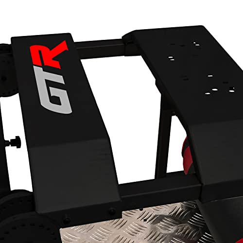 GTR Simulator GTA-Pro Racing Simulator Cockpit Home Workstation with Real Racing Seat, Racing Rig Control Mounts (Speciale Seat, Black/Red)