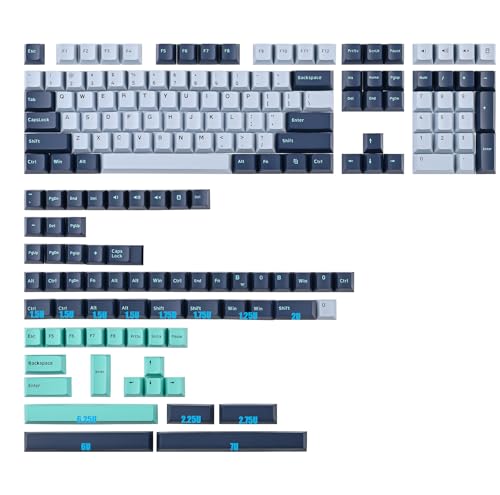 171 Keys PBT Custom Gaming Keycaps Double Shot Cherry Profile for ANSI US Layout 60% 65% 75% Mechanical Keyboard(Hammerhead Shark) - color: Hammerhead shark
