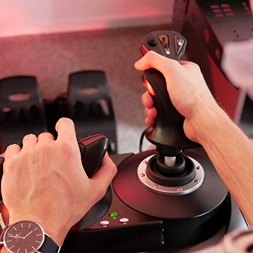 Thrustmaster T-Flight Hotas X USB Flight Sim Stick & Throttle - PC | Detachable design, adjustable resistance, 12 programmable buttons, 5 axes, dual rudder control, preset memory, ergonomic - style: PC
